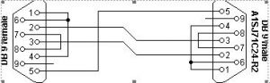 PC to Mitsubishi A1SJ71C24-R2 serial programming cable