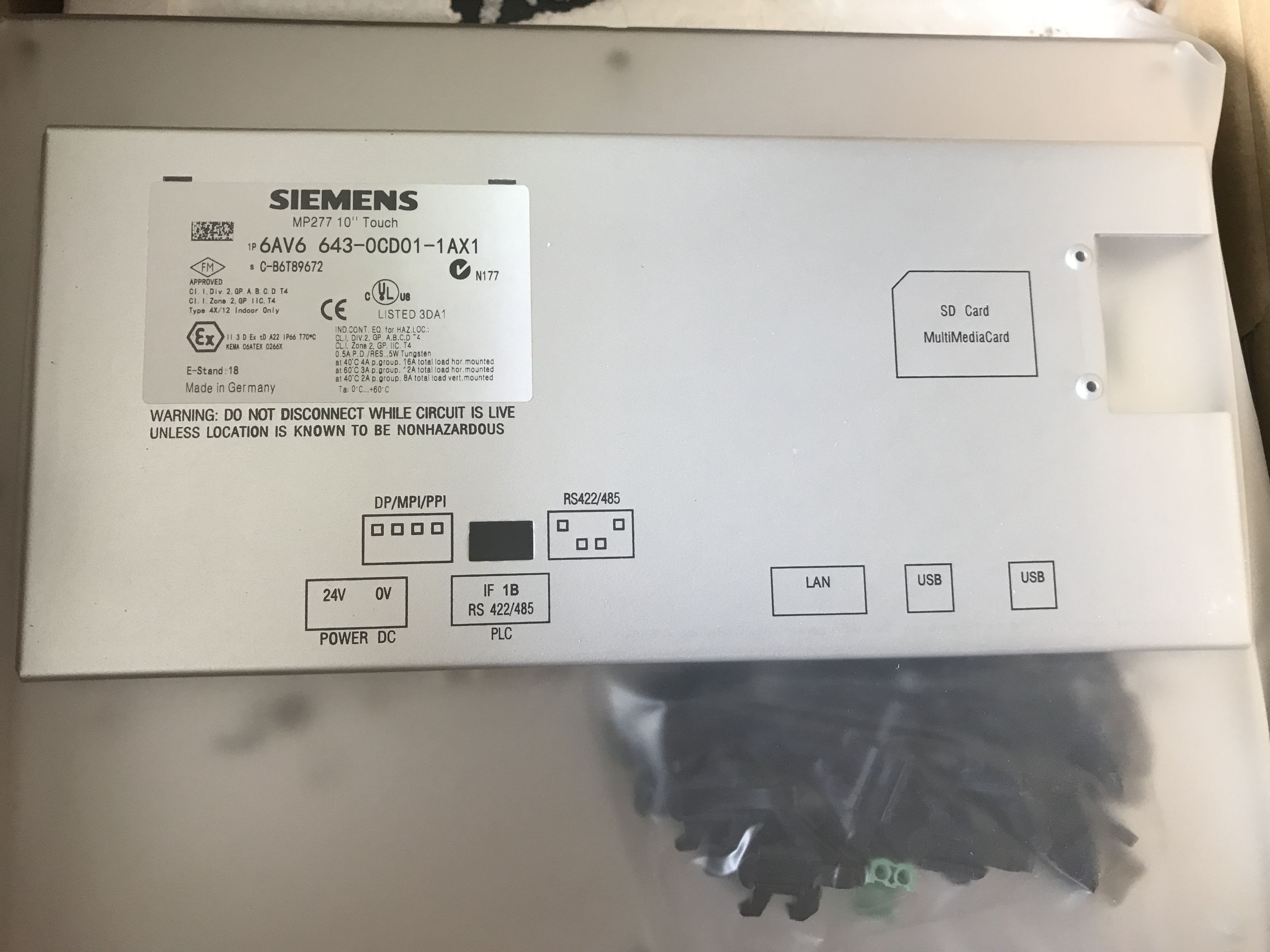 1PC for Siemens glass plate MP277-10 6AV6643-0CD01-1AX1 